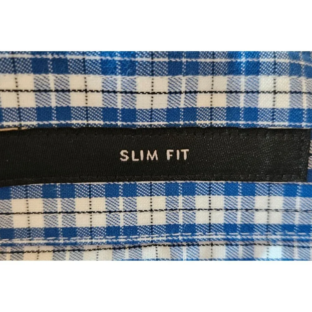 Banana Republic Men Size XLT Slim Fit Plaid Non-Iron Cotton Button Up Shirt NWT - Picture 6 of 10
